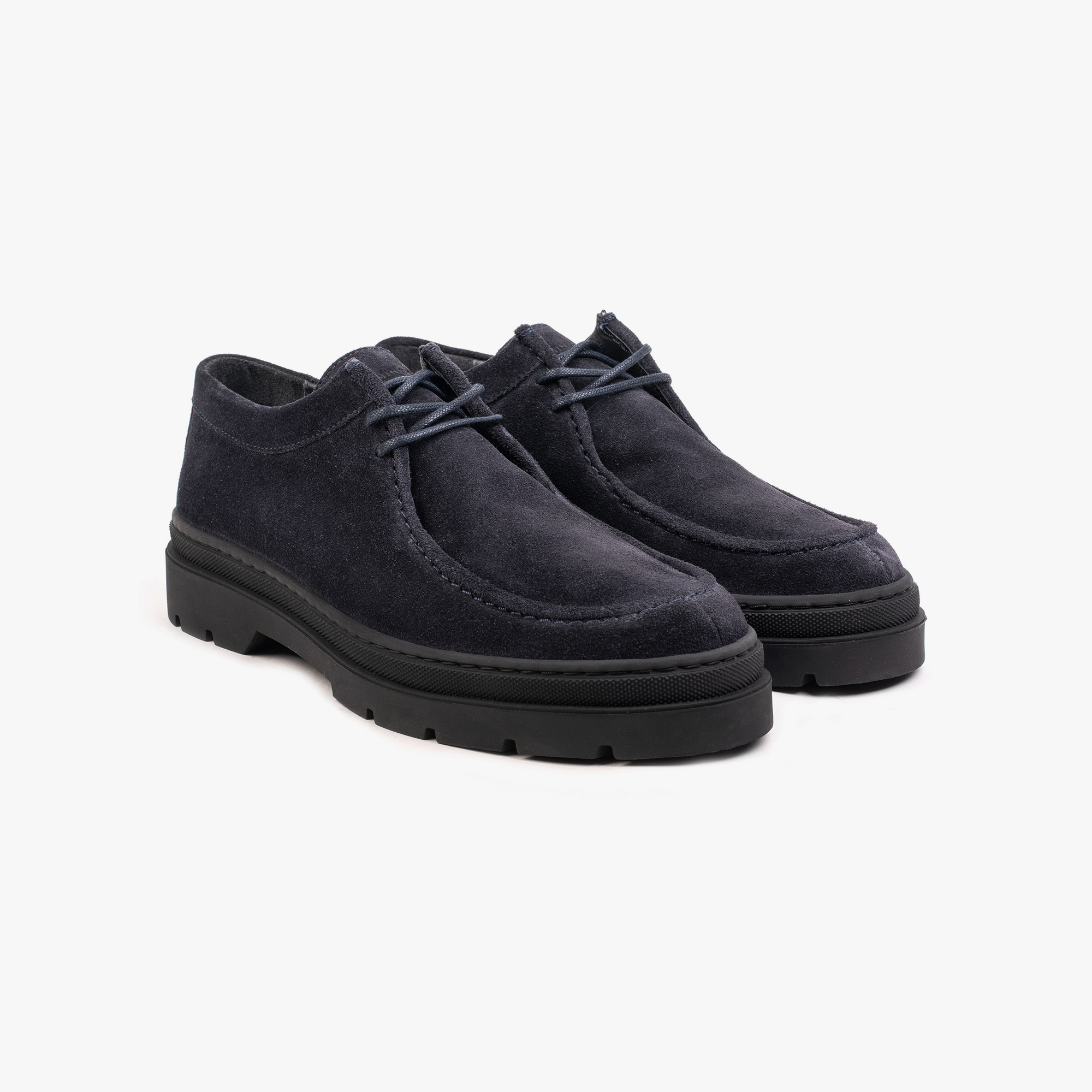 Elon Lace Moc Dark Blue Suede