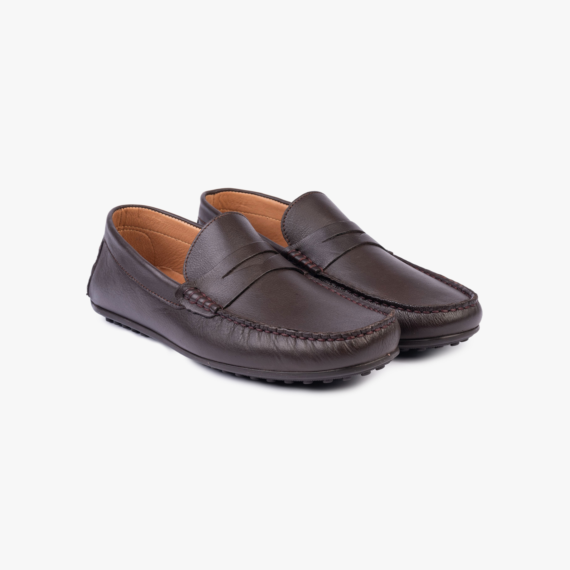 Bjorn loafer donkerbruin leer