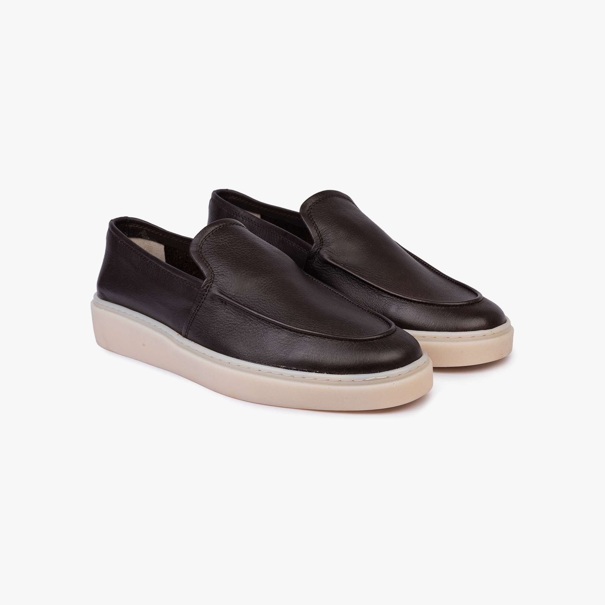 Mons Loafer donkerbruin leer